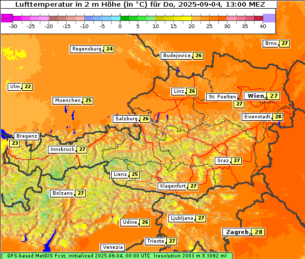 Temperatur, 4. 9. 2025