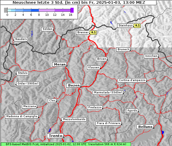 Neuschnee, 3. 1. 2025