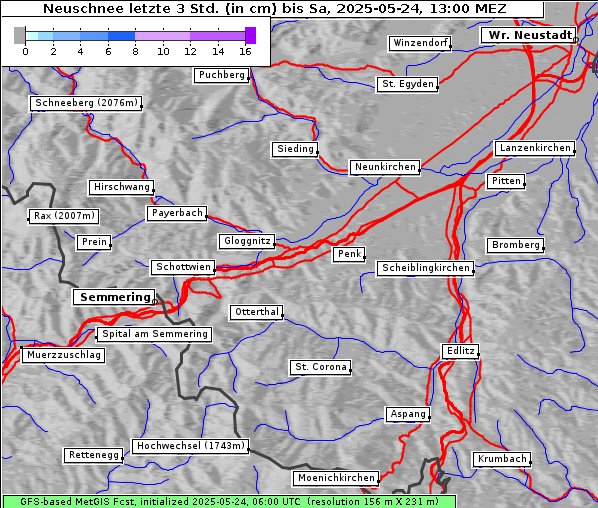 Neuschnee, 24. 5. 2025