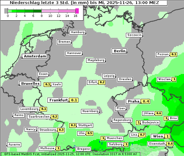 Niederschlag, 26. 11. 2025
