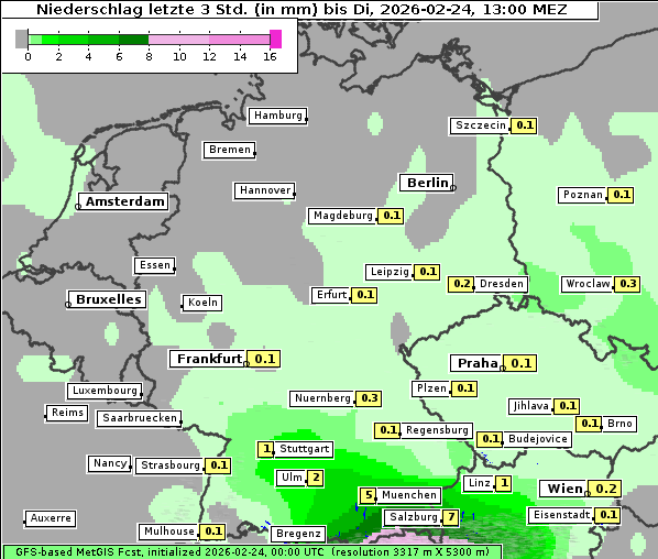 Niederschlag, 24. 2. 2026