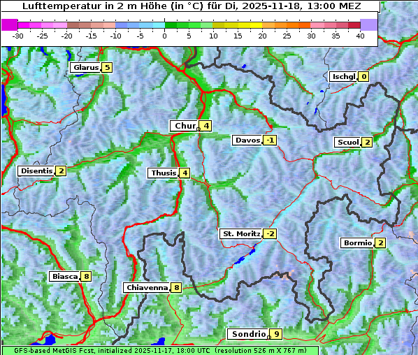 Temperatur, 18. 11. 2025