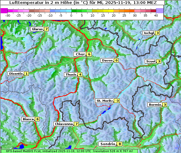 Temperatur, 19. 11. 2025