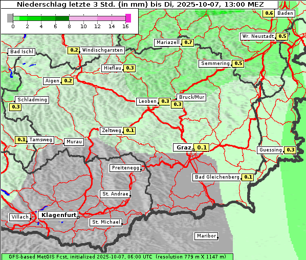 Niederschlag, 7. 10. 2025