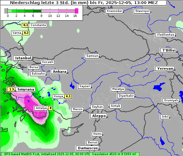 Niederschlag, 5. 12. 2025