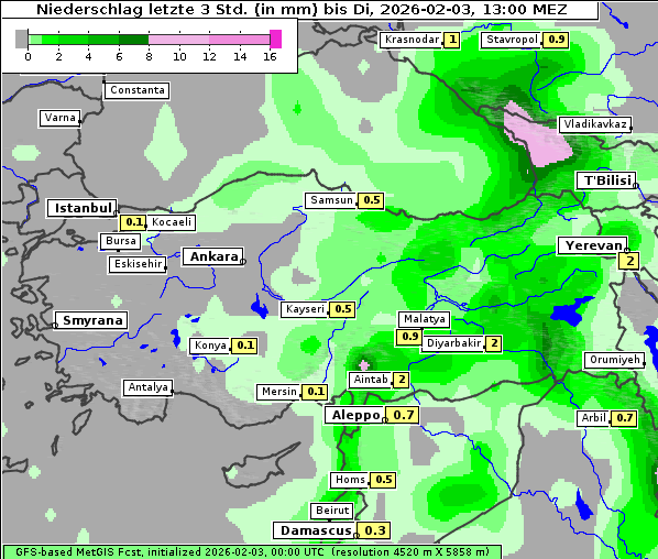 Niederschlag, 3. 2. 2026