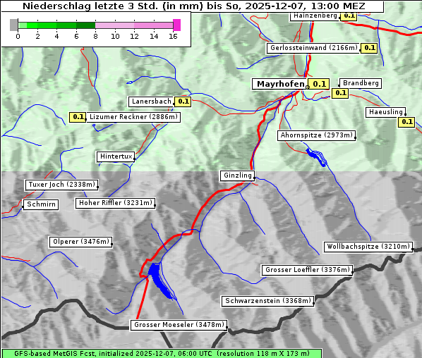 Niederschlag, 7. 12. 2025