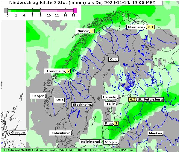 Niederschlag, 14. 11. 2024