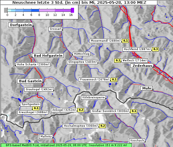 Neuschnee, 28. 5. 2025