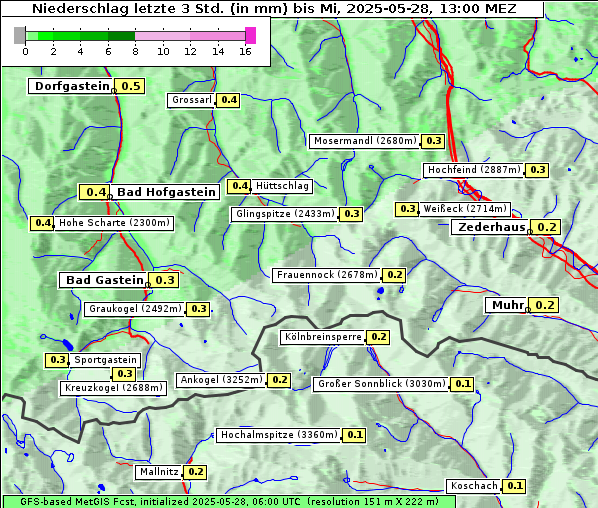 Niederschlag, 28. 5. 2025