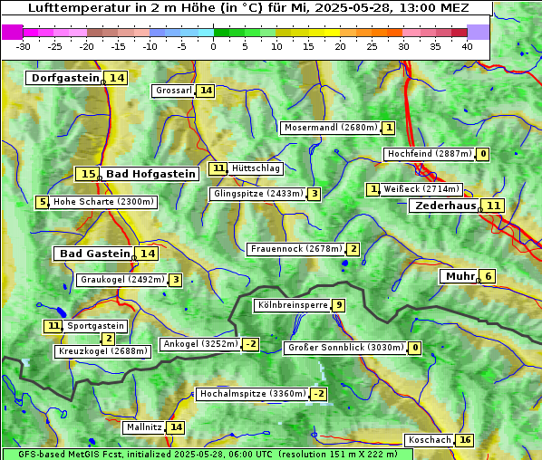 Temperatur, 28. 5. 2025