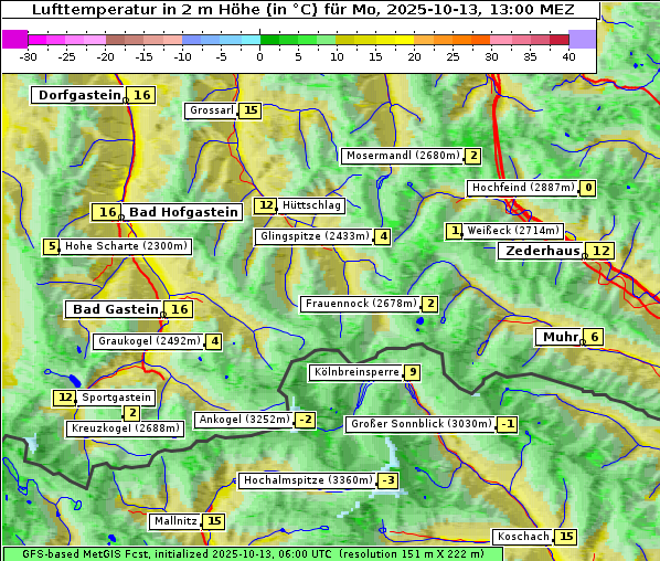 Temperatur, 13. 10. 2025