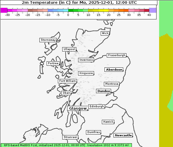 Temperatur, 1. 12. 2025
