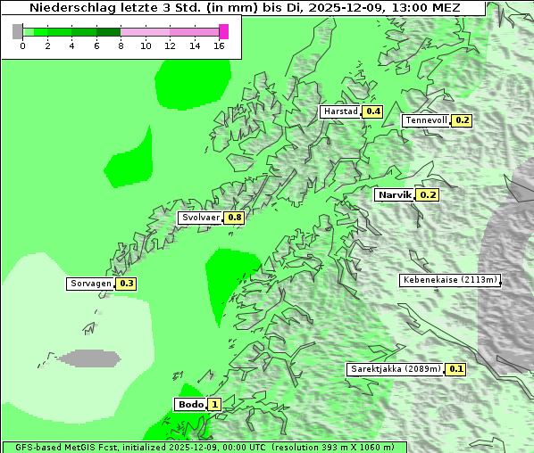 Niederschlag, 9. 12. 2025