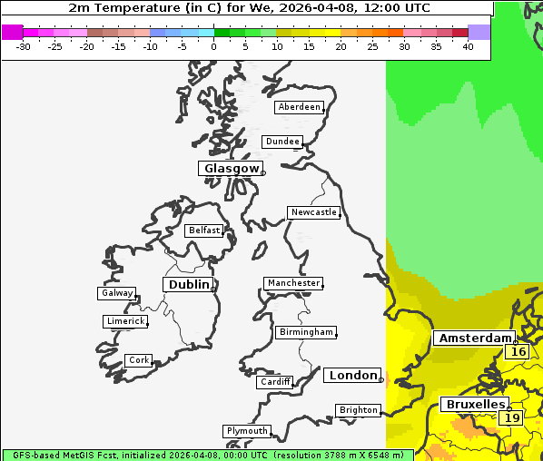 Temperatur, 8. 4. 2026