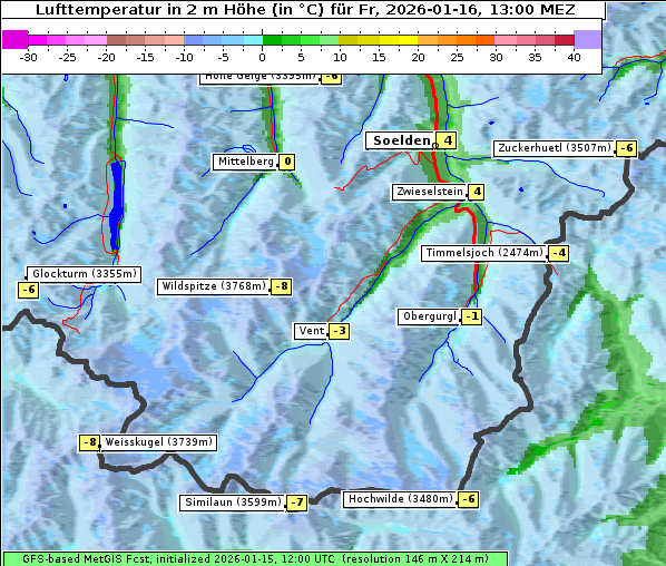 Temperatur, 16. 1. 2026