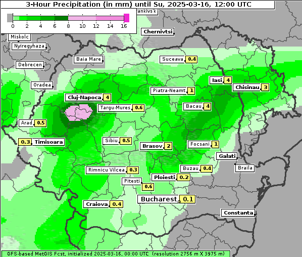Niederschlag, 16. 3. 2025