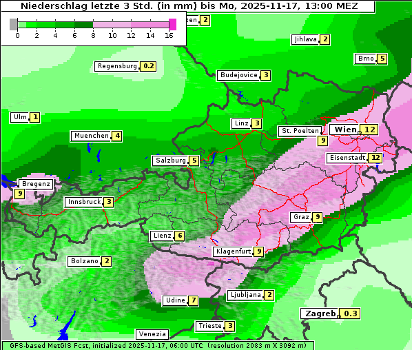 Niederschlag, 17. 11. 2025