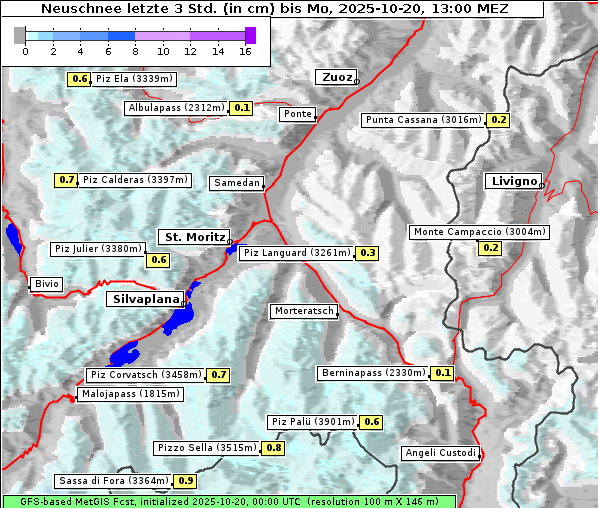 Neuschnee, 20. 10. 2025