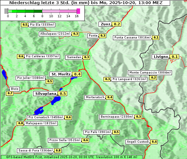 Niederschlag, 20. 10. 2025