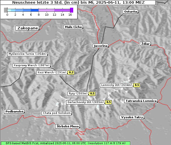 Neuschnee, 11. 6. 2025