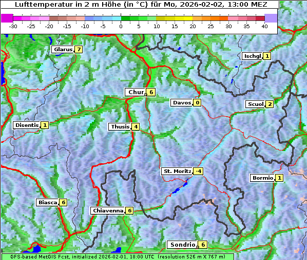 Temperatur, 2. 2. 2026