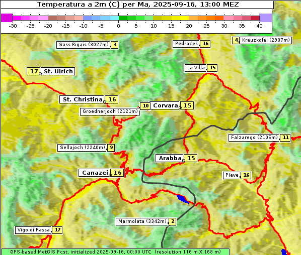 Temperatur, 16. 9. 2025