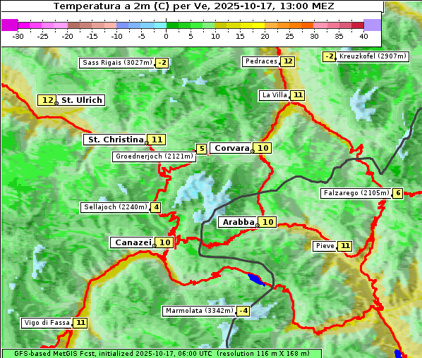 Temperatur, 17. 10. 2025