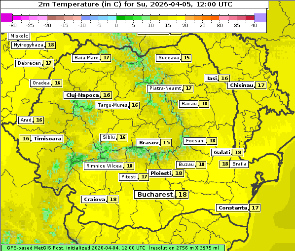 Temperatur, 5. 4. 2026