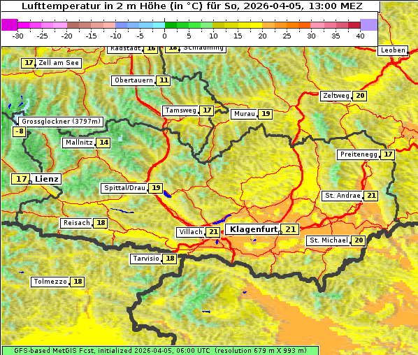 Temperatur, 5. 4. 2026