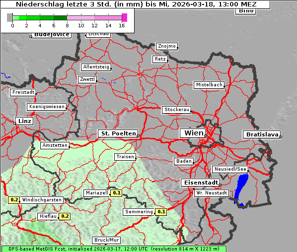 Niederschlag, 18. 3. 2026