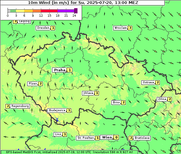 Wind, 20. 7. 2025