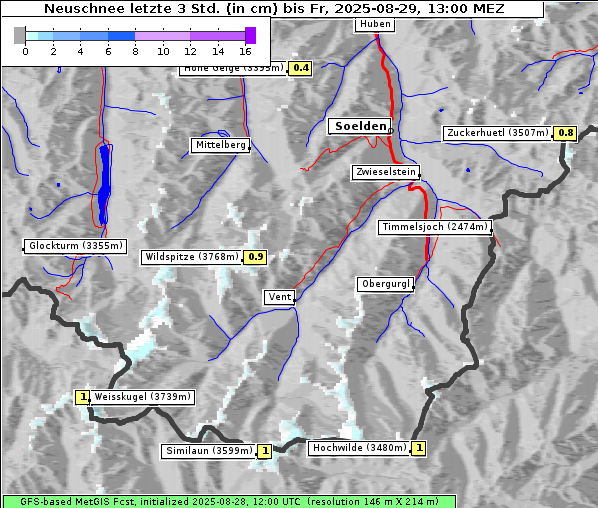 Neuschnee, 29. 8. 2025