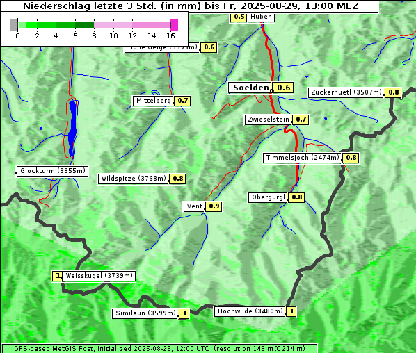 Niederschlag, 29. 8. 2025