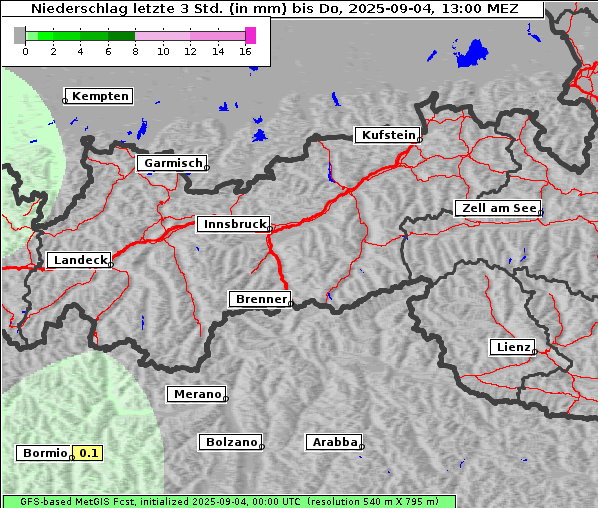 Niederschlag, 4. 9. 2025