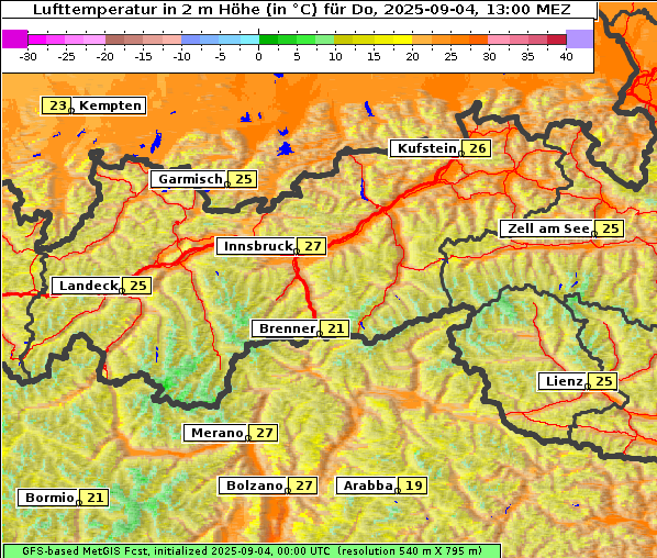 Temperatur, 4. 9. 2025