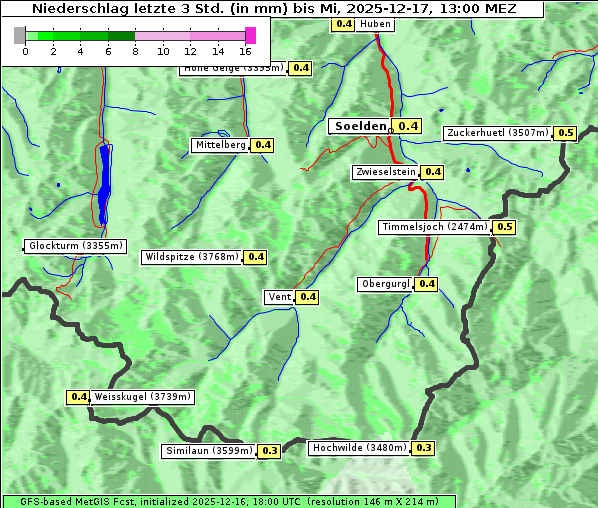 Niederschlag, 17. 12. 2025