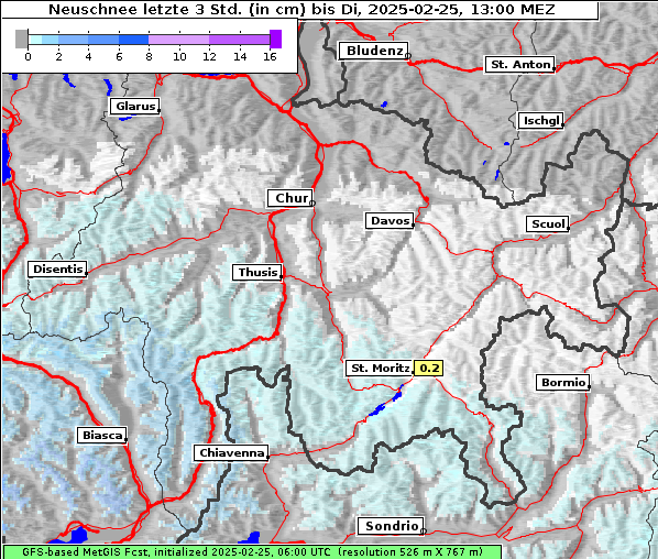 Neuschnee, 25. 2. 2025