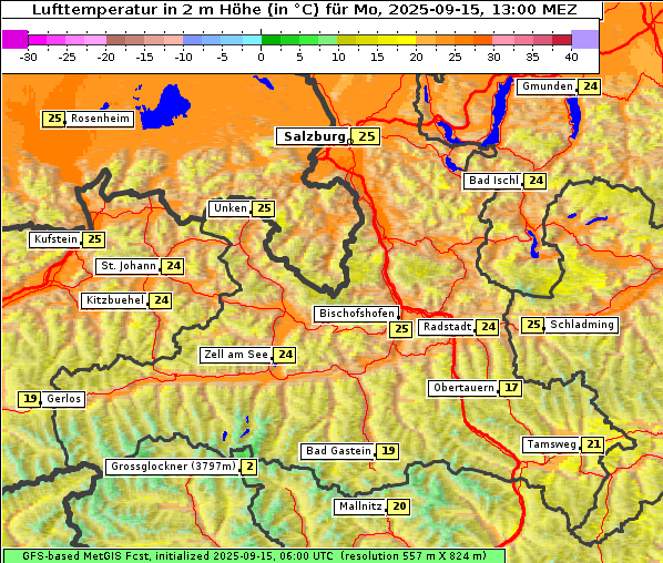 Temperatur, 15. 9. 2025