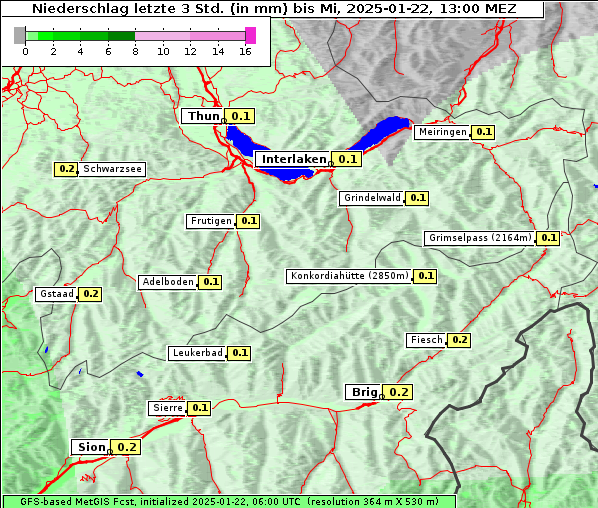 Niederschlag, 22. 1. 2025