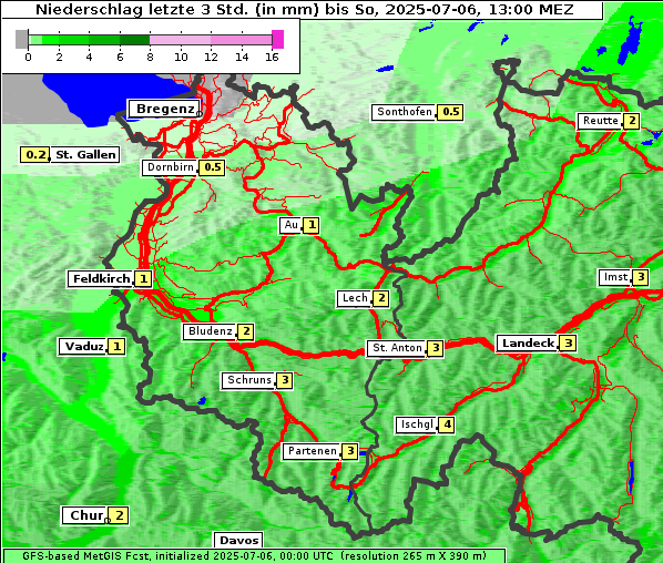 Niederschlag, 6. 7. 2025