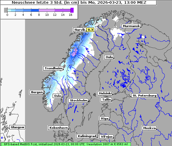 Neuschnee, 23. 3. 2026