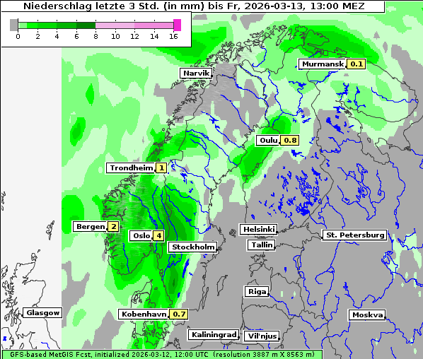 Niederschlag, 13. 3. 2026