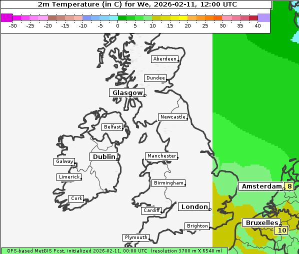 Temperatur, 11. 2. 2026