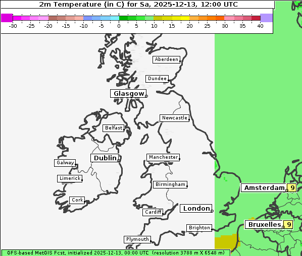Temperatur, 13. 12. 2025