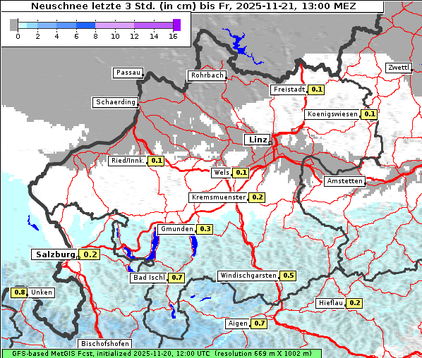 Neuschnee, 21. 11. 2025