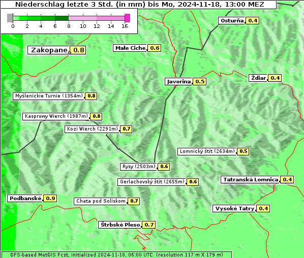Niederschlag, 18. 11. 2024