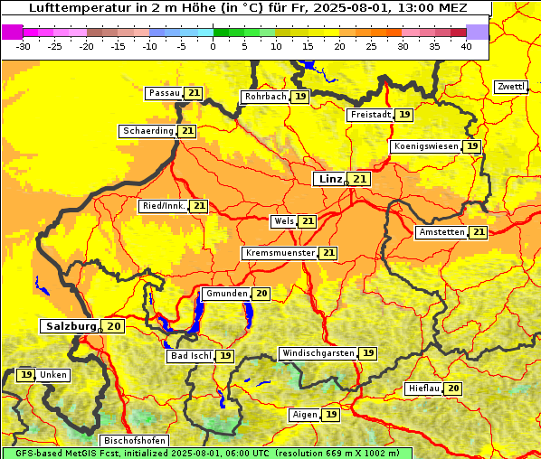 Temperatur, 1. 8. 2025