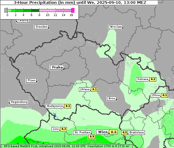 Niederschlag, 10. 9. 2025