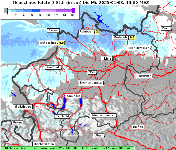 Neuschnee, 8. 1. 2025